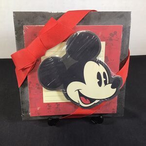 Disney Hallmark Memo 3 sizes Pads Mickey Mouse Head Shape Red Black Cream NEW
